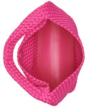 DKNY women’s bright pink woven hobo bag with braided texture and single shoulder handle, combining modern New York style with bold statement design for chic everyday and summer outfits — γυναικεία ροζ υφαντή hobo τσάντα DKNY με braided υφή και μονό χερούλι ώμου, ιδανική για εντυπωσιακά καθημερινά και καλοκαιρινά looks. Διαθέσιμη στο Iconic Angels Glyfada.