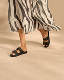 Women’s MANEBI eva nordic swim sandals in black with double buckle design, γυναικεία ανατομικά σανδάλια αδιάβροχα σε μαύρο χρώμα, από το Iconic Angels Glyfada.