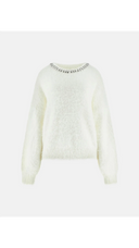 GUESS - Arisa Rhinestone Sweater White