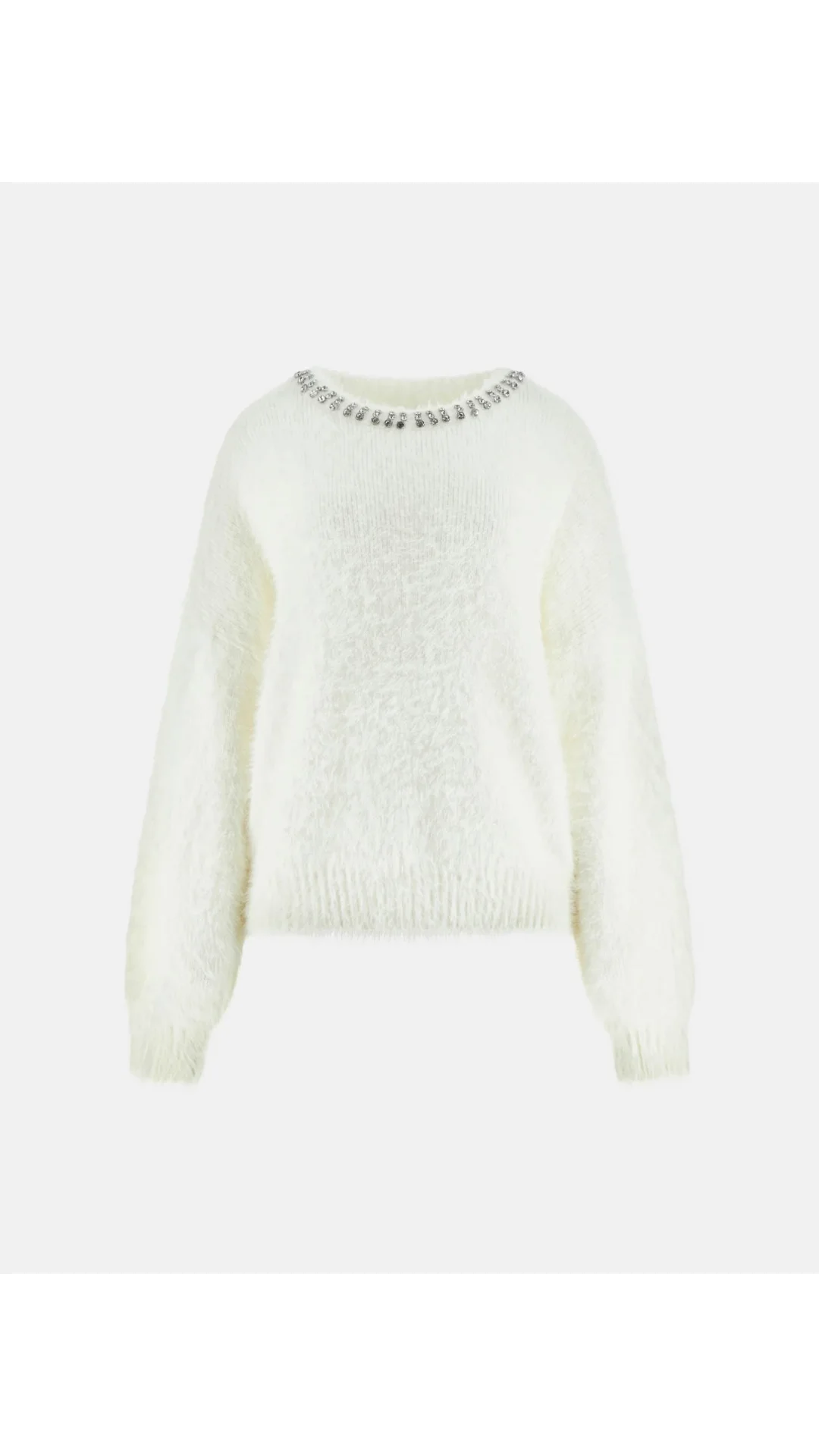 GUESS - Arisa Rhinestone Sweater White