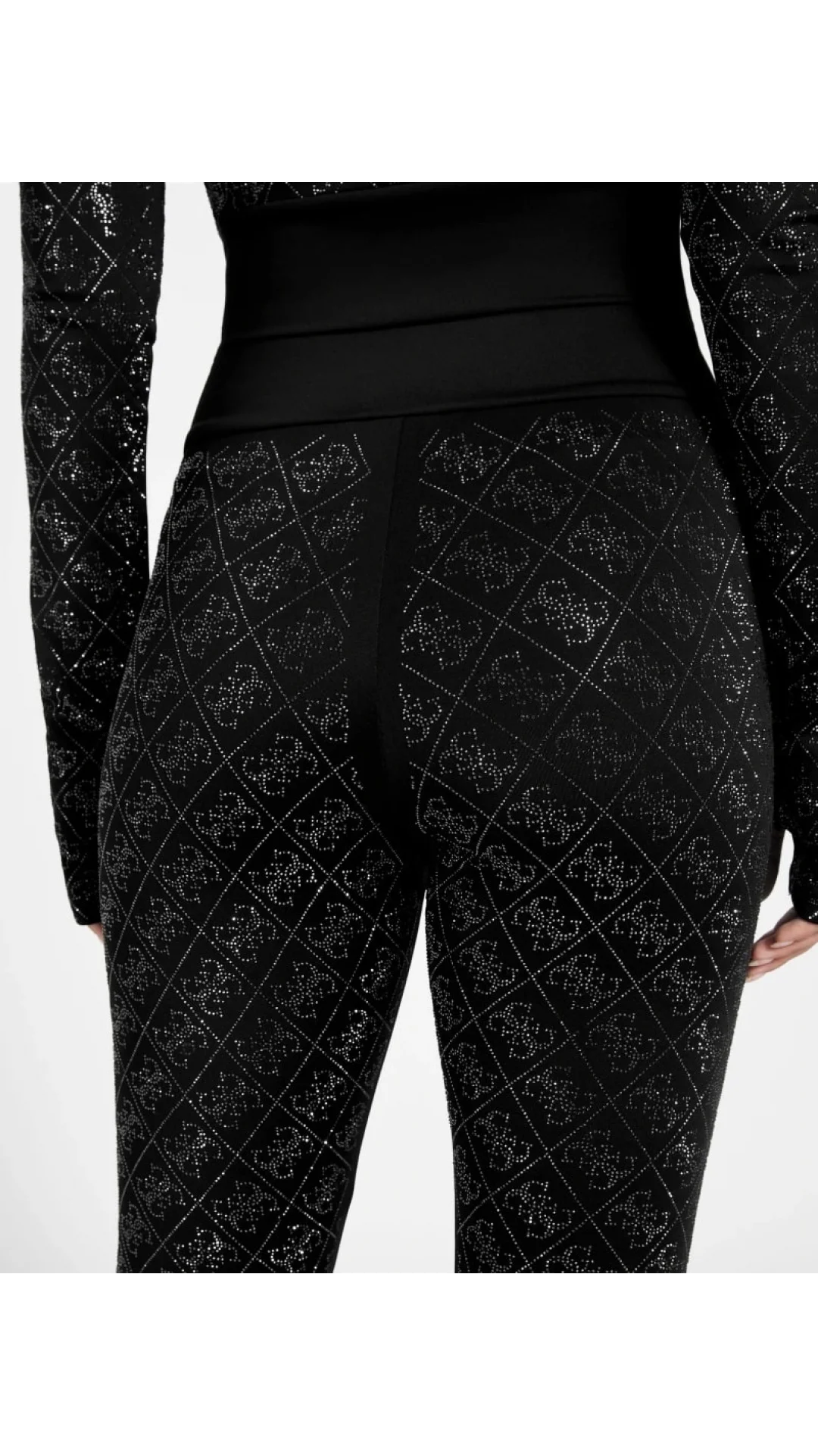 GUESS - Debby Leggings Full Rhinestone Jet Black