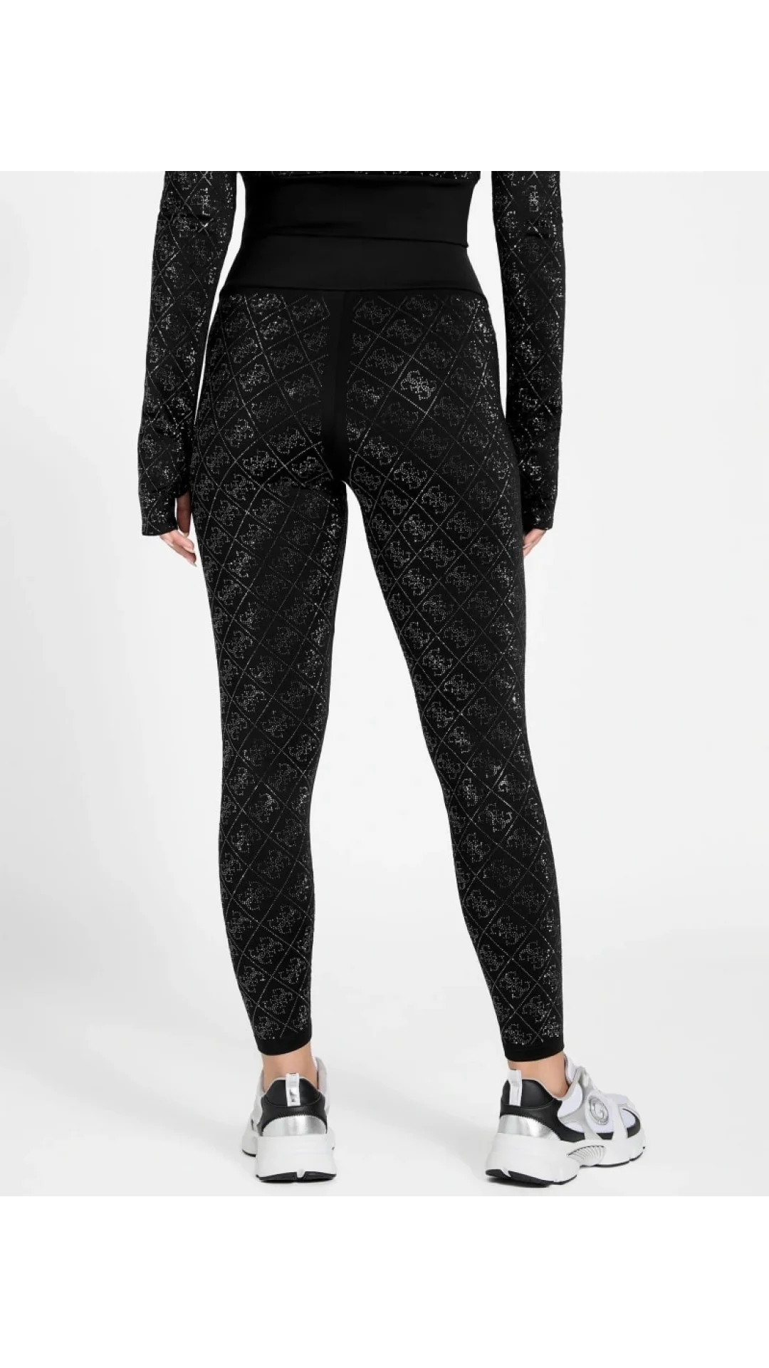 GUESS - Debby Leggings Full Rhinestone Jet Black