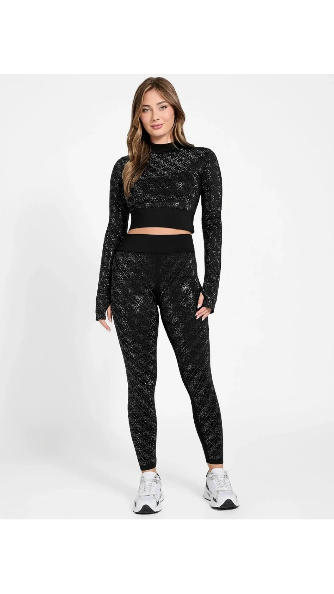 GUESS - Debby Leggings Full Rhinestone Jet Black