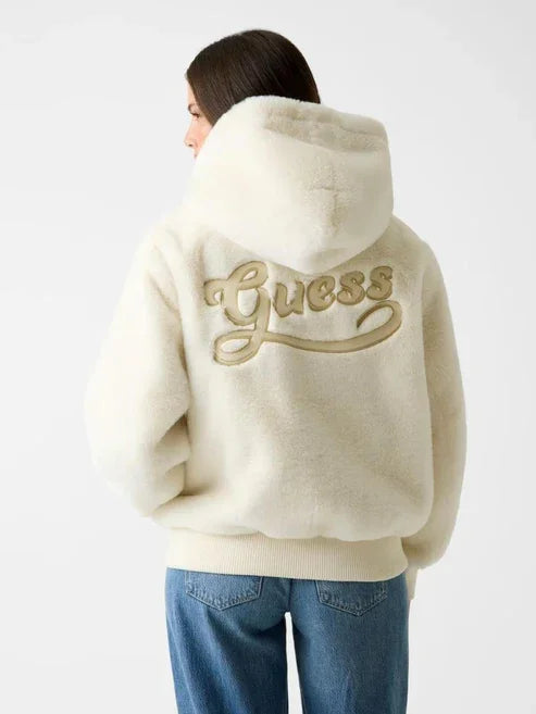 GUESS - Lucrezia Faux Fur Logo Jacket