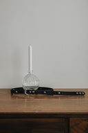 Individual Art Leather - "Electric Feel" belt Black Nickel