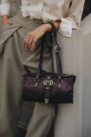 Individual Art Leather - "Endlessly" Dark Plum Gold