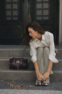 Individual Art Leather - "Endlessly" Dark Plum Gold