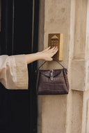 Individual Art Leather - "Here with me" Dark Plum Nickel