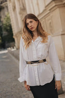 Individual Art Leather - "Imperfections" belt Black Gold