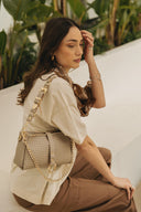 Individual Art Leather - "Mexican Moon" Stone Beige Gold