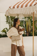 Individual Art Leather - "Mexican Moon" Stone Beige Gold