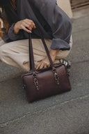 Individual Art Leather - "Sensation" Dark Plum Gold