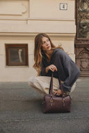 Individual Art Leather - "Sensation" Dark Plum Gold