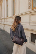 Individual Art Leather - "Sensation" Dark Plum Gold