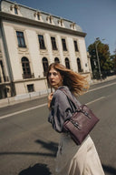 Individual Art Leather - "Sensation" Dark Plum Gold
