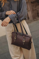 Individual Art Leather - "Sensation" Dark Plum Gold