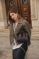Individual Art Leather - "Unstoppable" Dark Plum Gold