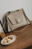 Individual Art Leather - "Wings" Stone Beige Gold