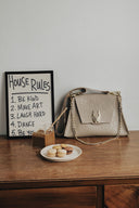 Individual Art Leather - "Wings" Stone Beige Gold