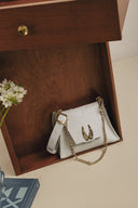Individual Art Leather - "Wings" Small Off White Gold