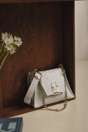 Individual Art Leather - "Wings" Small Off White Gold