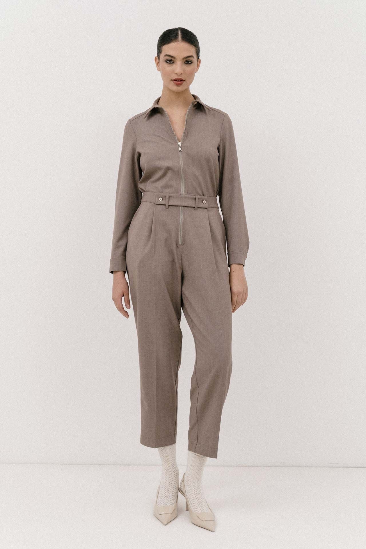 4TAILORS - The Hot Sauce Jumpsuit Beige