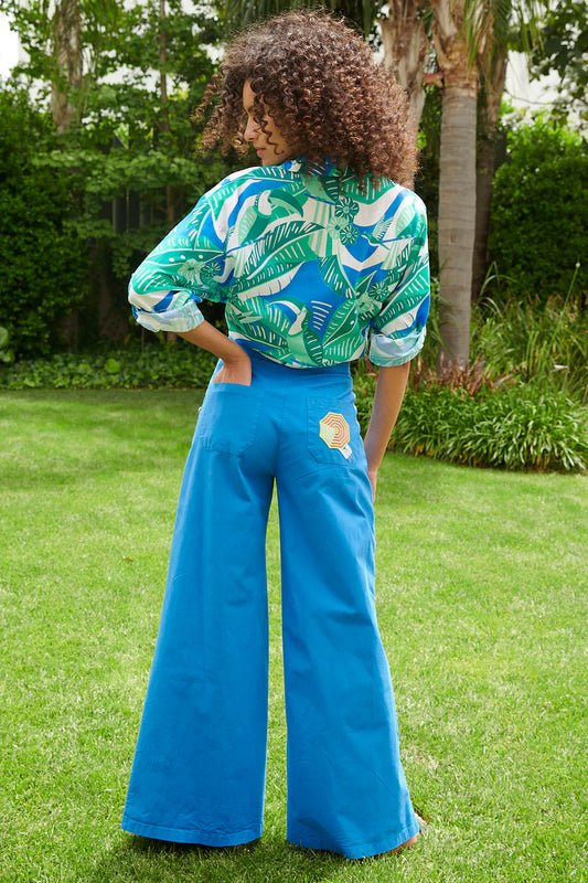 Lido Blue Nautical Trousers