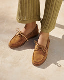 MANEBI - Suede Boat Shoes Hamptons Cuero