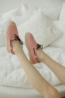 MANEBI - Suede Boat Shoes Espadrilles Rose