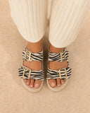 MANEBI - Suede Nordic Sandals Zebra