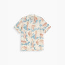 OAS Lorien Rocco ecru printed shirt with artistic myth-inspired illustrations in blue and terracotta tones, relaxed fit, camp collar and short sleeves for standout summer styling — ανδρικό OAS Lorien Rocco εκρού printed πουκάμισο με καλλιτεχνικό myth-inspired μοτίβο σε μπλε και terracotta αποχρώσεις, χαλαρή γραμμή, camp γιακά και κοντά μανίκια για ξεχωριστά καλοκαιρινά looks.