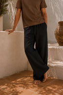 OAS - Nino Linen Pants Black