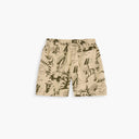 OAS Porto beige printed shorts with abstract nature-inspired pattern and relaxed fit, featuring an elasticated waistband with drawstring and lightweight fabric for effortless summer styling — ανδρικό OAS Porto μπεζ printed σορτς με abstract nature-inspired μοτίβο και χαλαρή γραμμή, με λάστιχο στη μέση και κορδόνι και ελαφρύ ύφασμα για άνετα καλοκαιρινά looks.