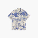 OAS Mystea Rocco κοντομάνικο πουκάμισο σε λευκή βάση με μπλε abstract print και relaxed εφαρμογή, ιδανικό για καλοκαιρινά resort looks — ανδρικό OAS patterned shirt με χαλαρή γραμμή.