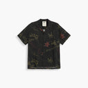 OAS Romantique Rocco κοντομάνικο πουκάμισο σε μαύρη βάση με abstract multicolor print και relaxed εφαρμογή, ιδανικό για statement καλοκαιρινά looks — ανδρικό OAS patterned shirt με χαλαρή γραμμή.