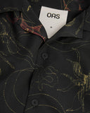 OAS Romantique Rocco κοντομάνικο πουκάμισο σε μαύρη βάση με abstract multicolor print και relaxed εφαρμογή, ιδανικό για statement καλοκαιρινά looks — ανδρικό OAS patterned shirt με χαλαρή γραμμή.