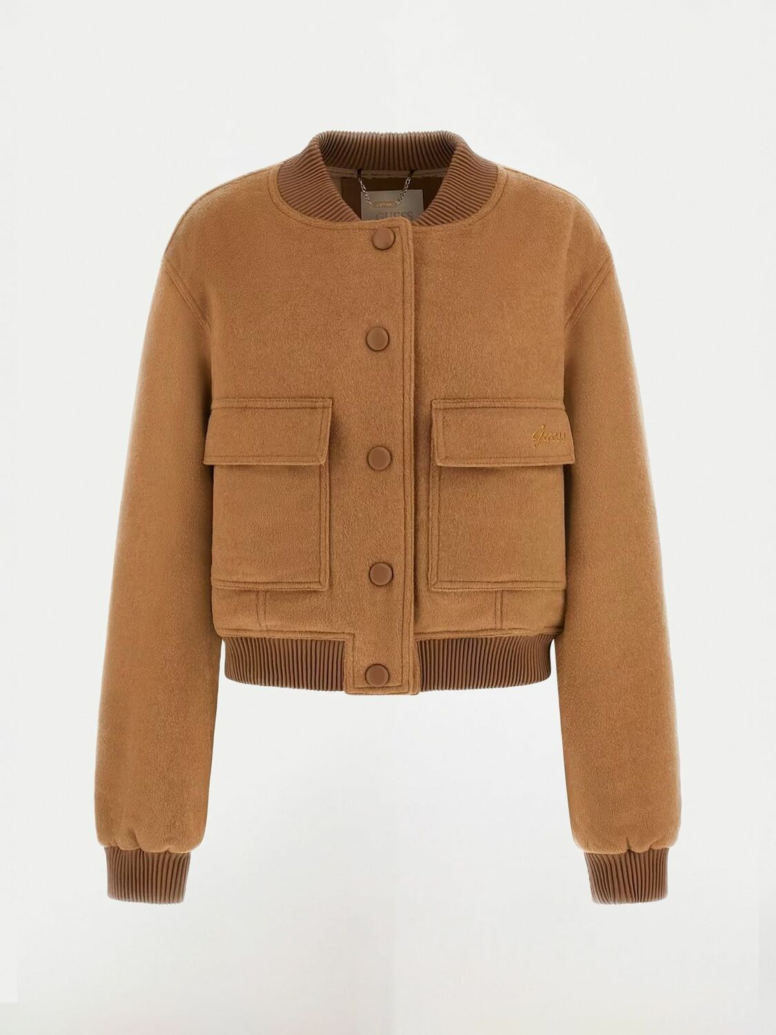 GUESS - Lorenza Melton Bomber Jacket Brown