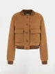 GUESS - Lorenza Melton Bomber Jacket Brown