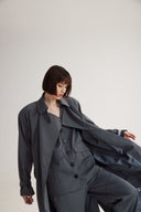 4TAILORS - Sherlock Long Overcoat Grey