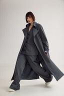 4TAILORS - Sherlock Long Overcoat Grey