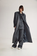 4TAILORS - Sherlock Long Overcoat Grey
