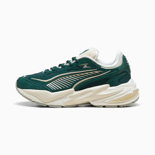 PUMA - RS Surge Hairy Suede Sneakers Green Terrain-Alpine Snow