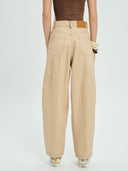 Project Soma beige wide-leg trousers with high-waist fit and clean minimal design, featuring structured fabric and relaxed silhouette for effortless everyday styling — γυναικείο Project Soma μπεζ παντελόνι σε wide-leg γραμμή με ψηλόμεση εφαρμογή και minimal σχεδιασμό, με άνετη εφαρμογή για κομψά καθημερινά looks.
