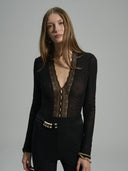 PROJECT SOMA - Orietta Black Bodysuit