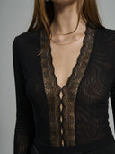 PROJECT SOMA - Orietta Black Bodysuit