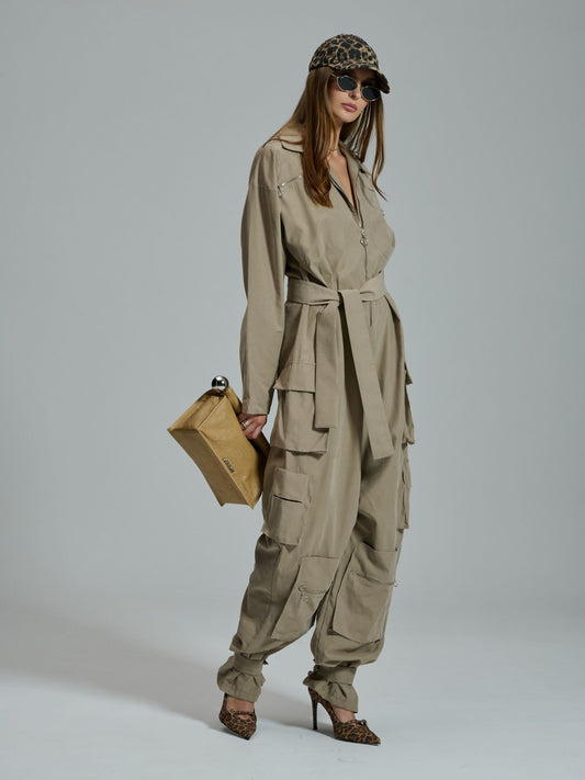 PROJECT SOMA - Flavia Beige Overall