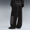 PUMA - Street Glam Black Oversized Pants Women