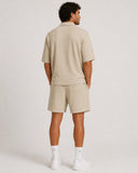 PUMA - Wardrobe Essentials Waffle Relaxed Shorts Beige