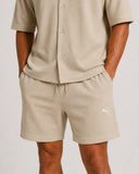 PUMA - Wardrobe Essentials Waffle Relaxed Shorts Beige