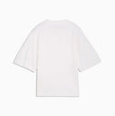 Puma women’s white fitted waist T-shirt with short sleeves and adjustable side ruching, blending minimal sporty style with modern silhouette — γυναικείο λευκό T-shirt Puma με κοντό μανίκι και ρυθμιζόμενο σούρωμα στη μέση, για μοντέρνα athleisure και casual looks με clean αισθητική. Διαθέσιμο στο Iconic Angels Glyfada.